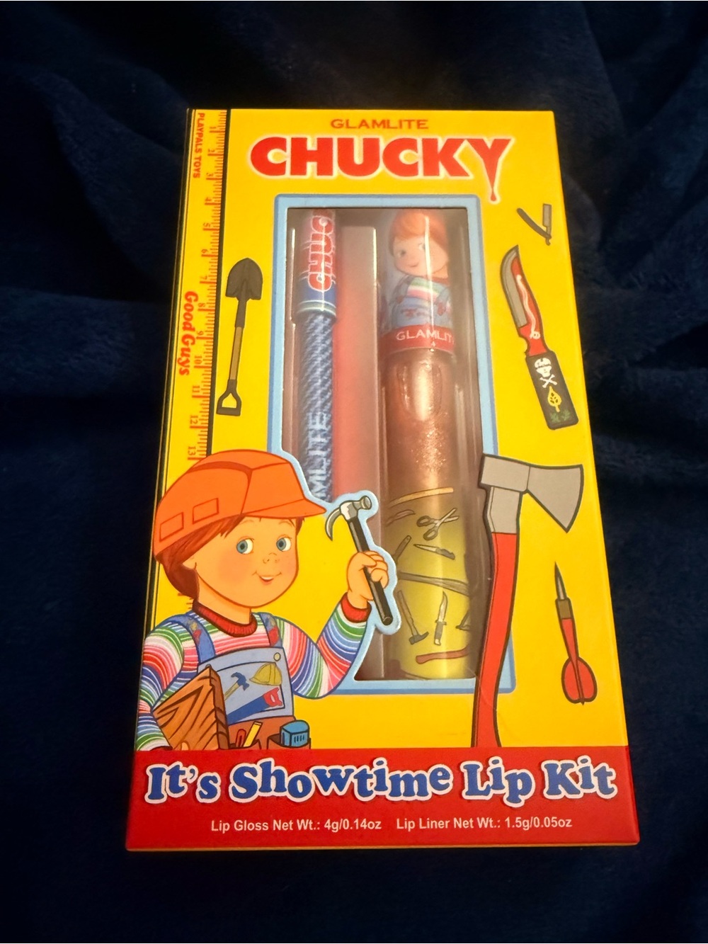 Glamlite Chucky It's Showtime Lip Kit - Yellow Packaging